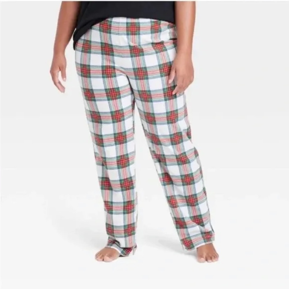 Wondershop Plaid Holiday Christmas Fleece Sleepwear Pajama Pant Plus Size 3X